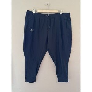 Under Armour Womens Reactor Run Joggers Size XXL 2XL Black Pockets Athletic